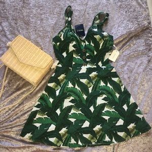 Forever21 Palm leaf skater dress 🌴